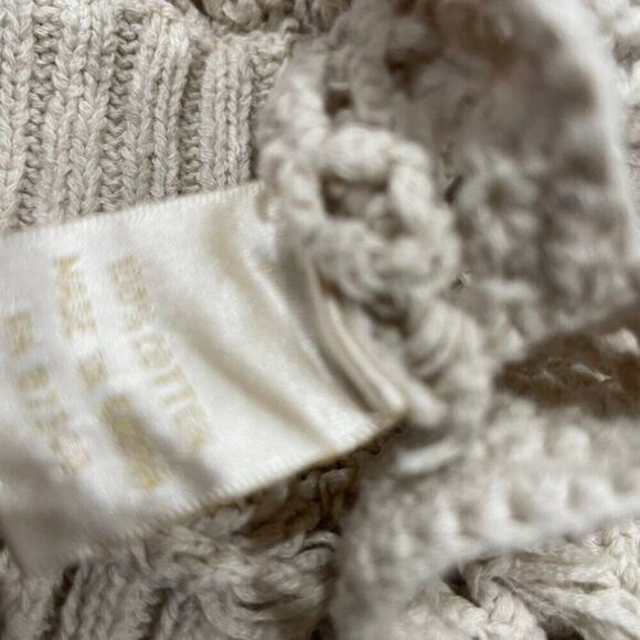 GOLD HAWK SWEATER KNITTED CROCHET OPEN SHOULDER SIZE XS AESTHETIC COTTAGECORE - Picture 9 of 13